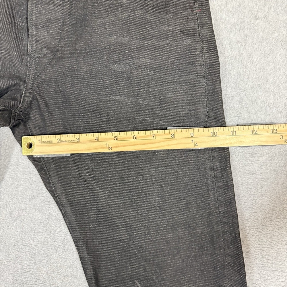 Replay Jeans Mens 30x32 Black Waitom Slim Fit Denim Button Fly Straight Pants - Picture 14 of 16